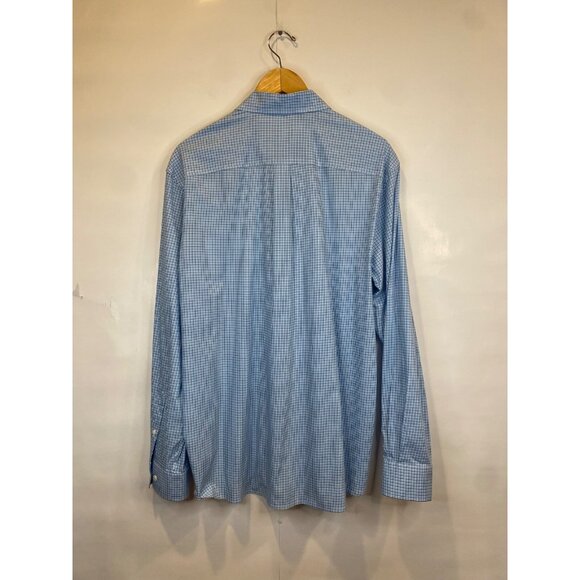 Johnnie-O Check Prep-formance Sport Twilight Blue Long Sleeve Men's Large - Picture 2 of 5